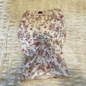 Women’s floral wrap mini dress